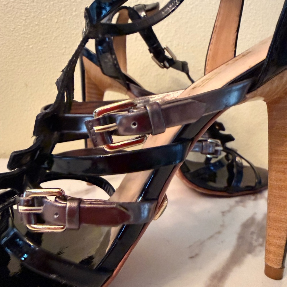 Lamb Black Cage Stilettos, EUC, Size 7-1/2 - Picture 10 of 12